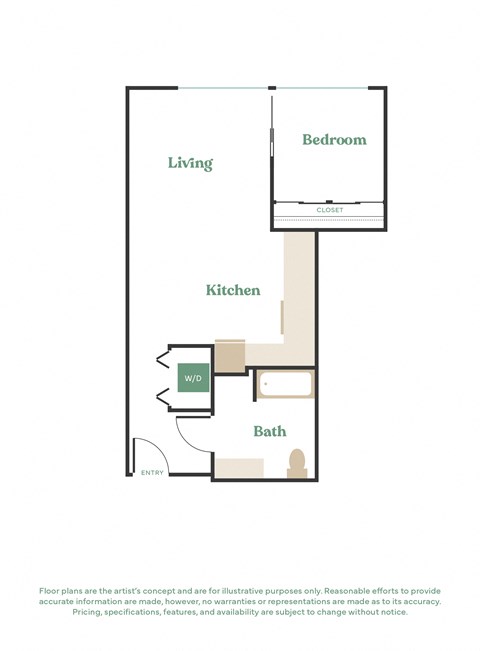 this floor plan is an approximation of a 1 bedroom floor plan
